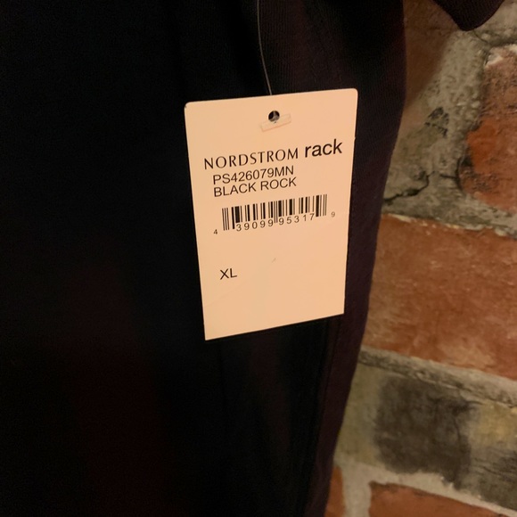 Black 3 Button Short Sleeve Nordstrom Rack Shirt - Picture 2 of 3